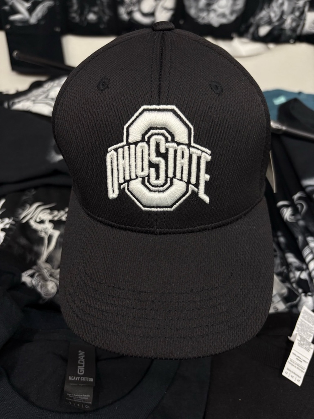 Ohio State Black Embroidered Baseball Cap